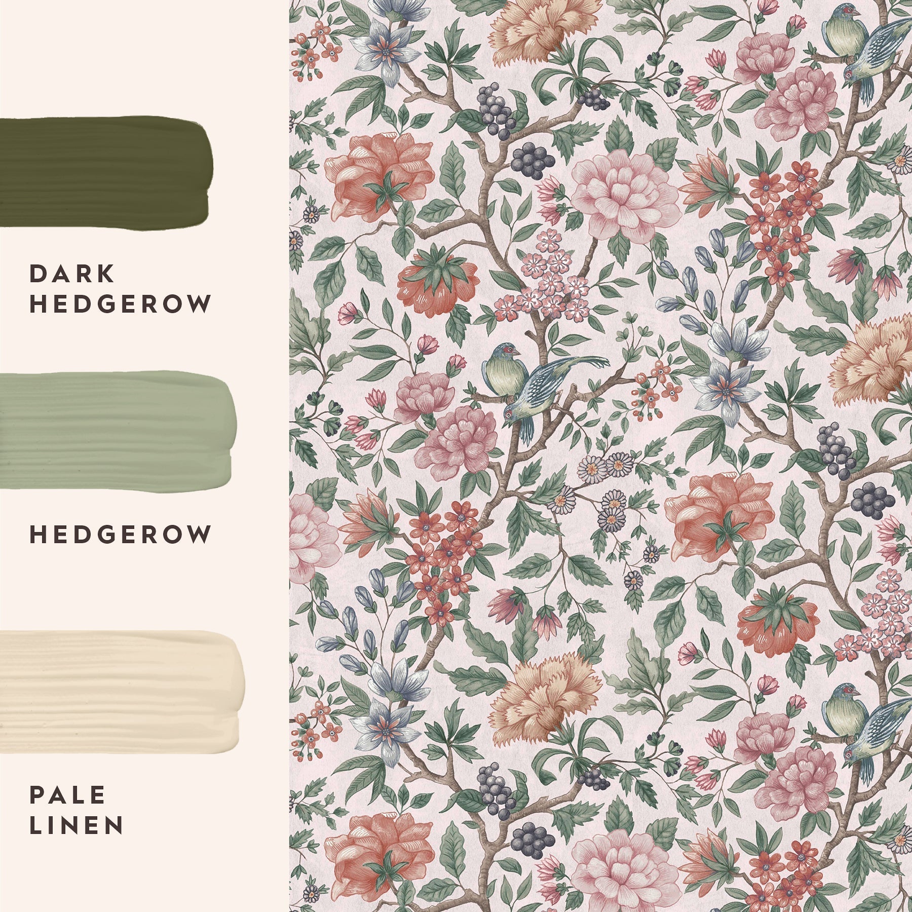 146954 Ellenbrook Multi Laura Ashley AW26 Wallpaper by Laura Ashley