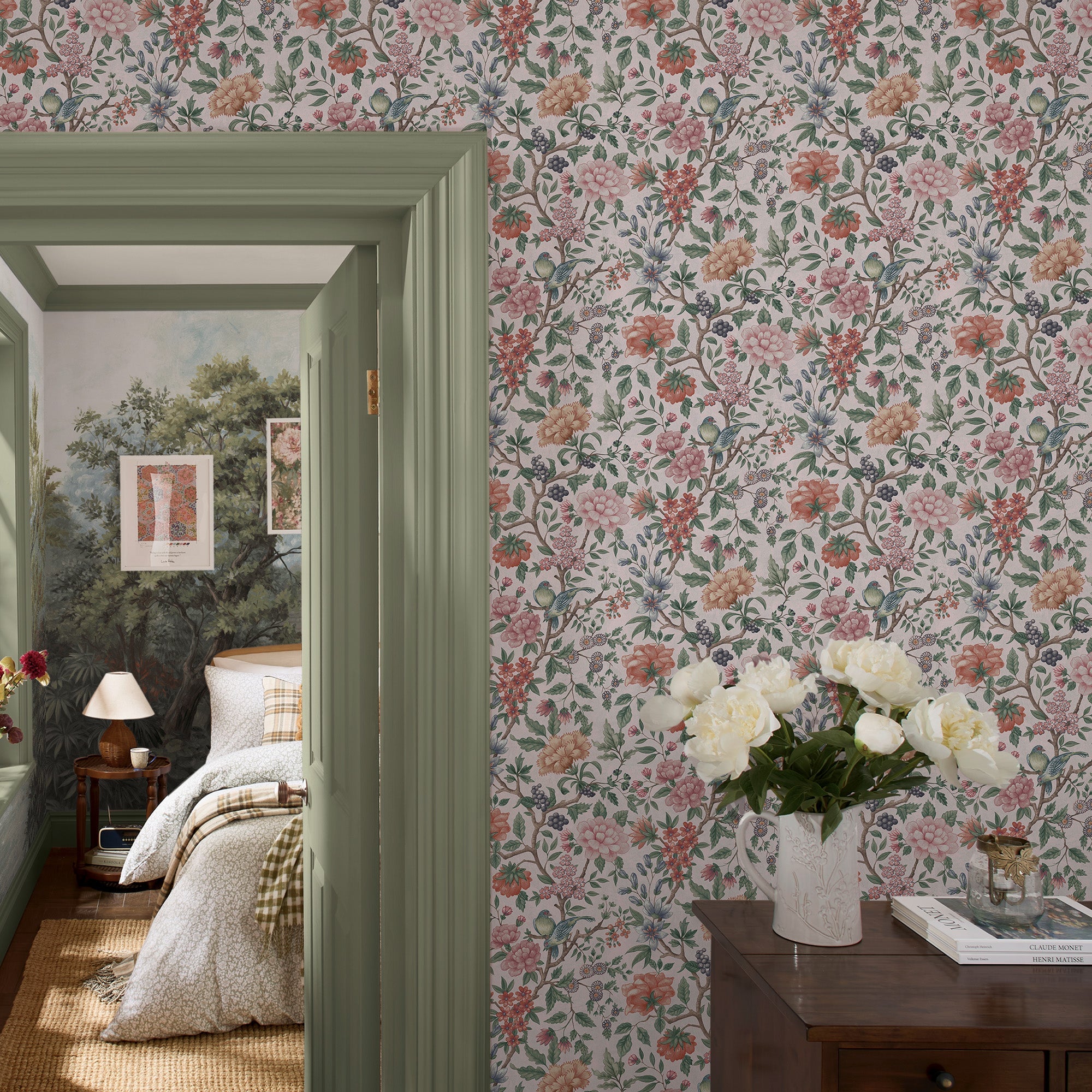 146954 Ellenbrook Multi Laura Ashley AW26 Wallpaper by Laura Ashley