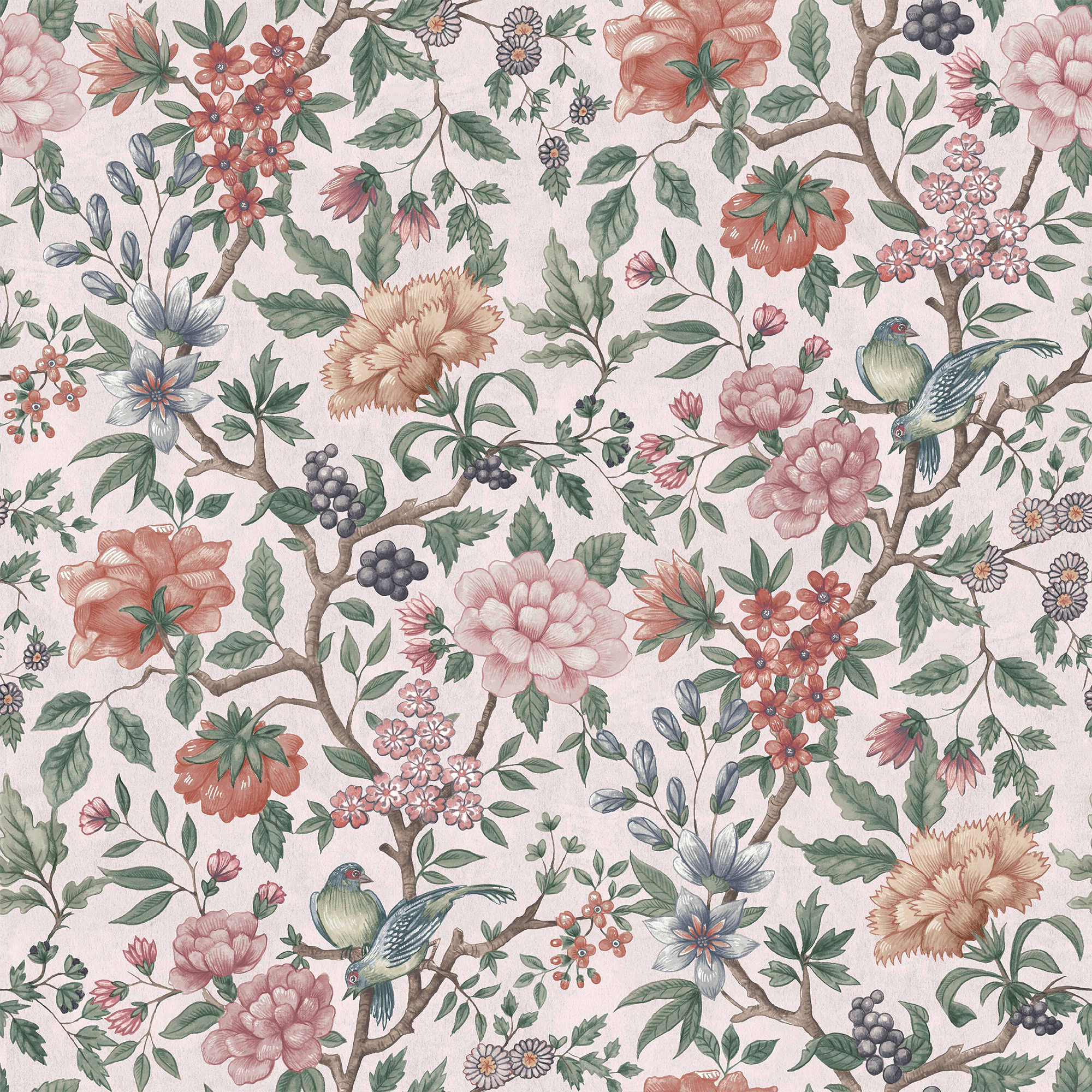 146954 Ellenbrook Multi Laura Ashley AW26 Wallpaper by Laura Ashley