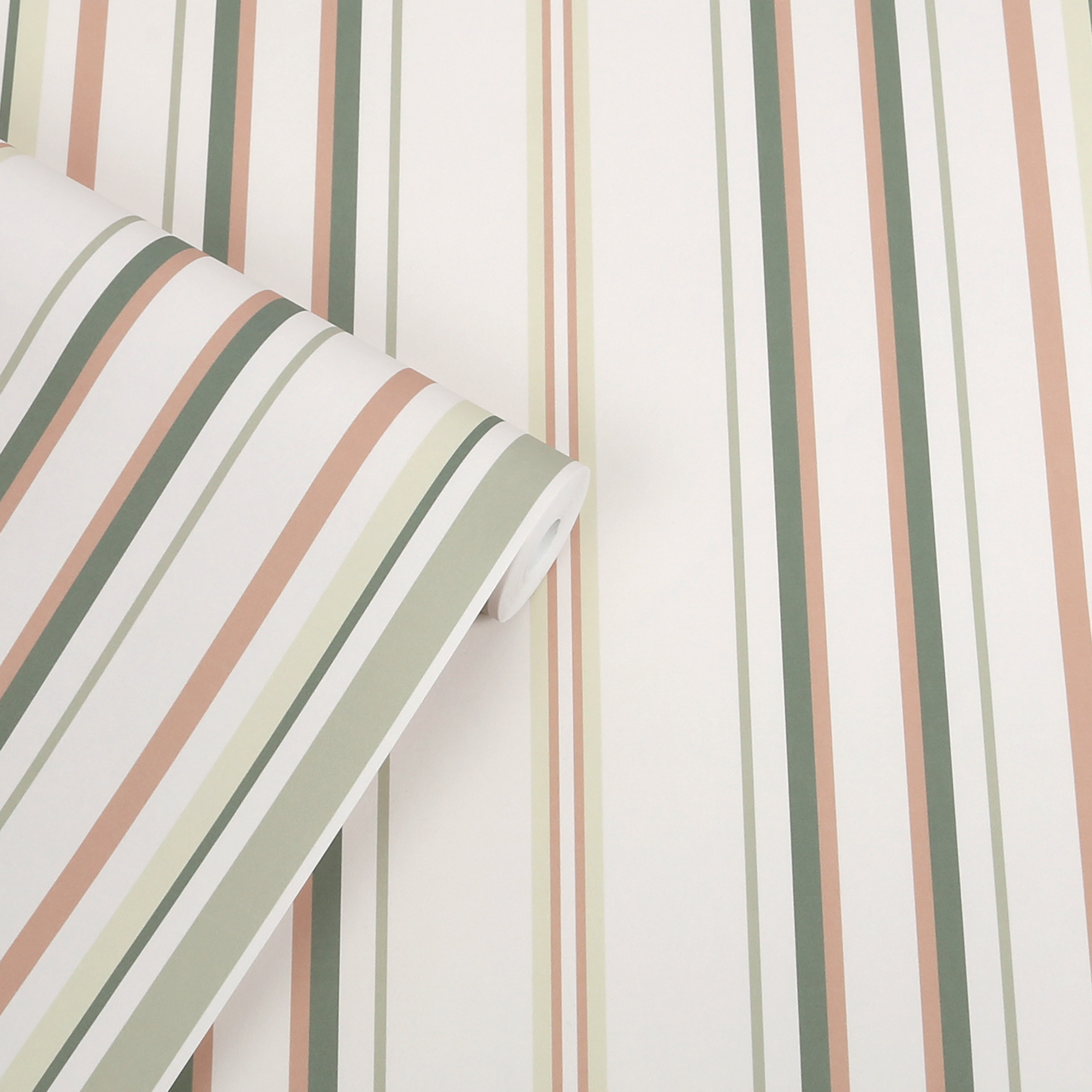 146955 Flinton Stripe Hedgerow Laura Ashley AW26 Wallpaper by Laura Ashley