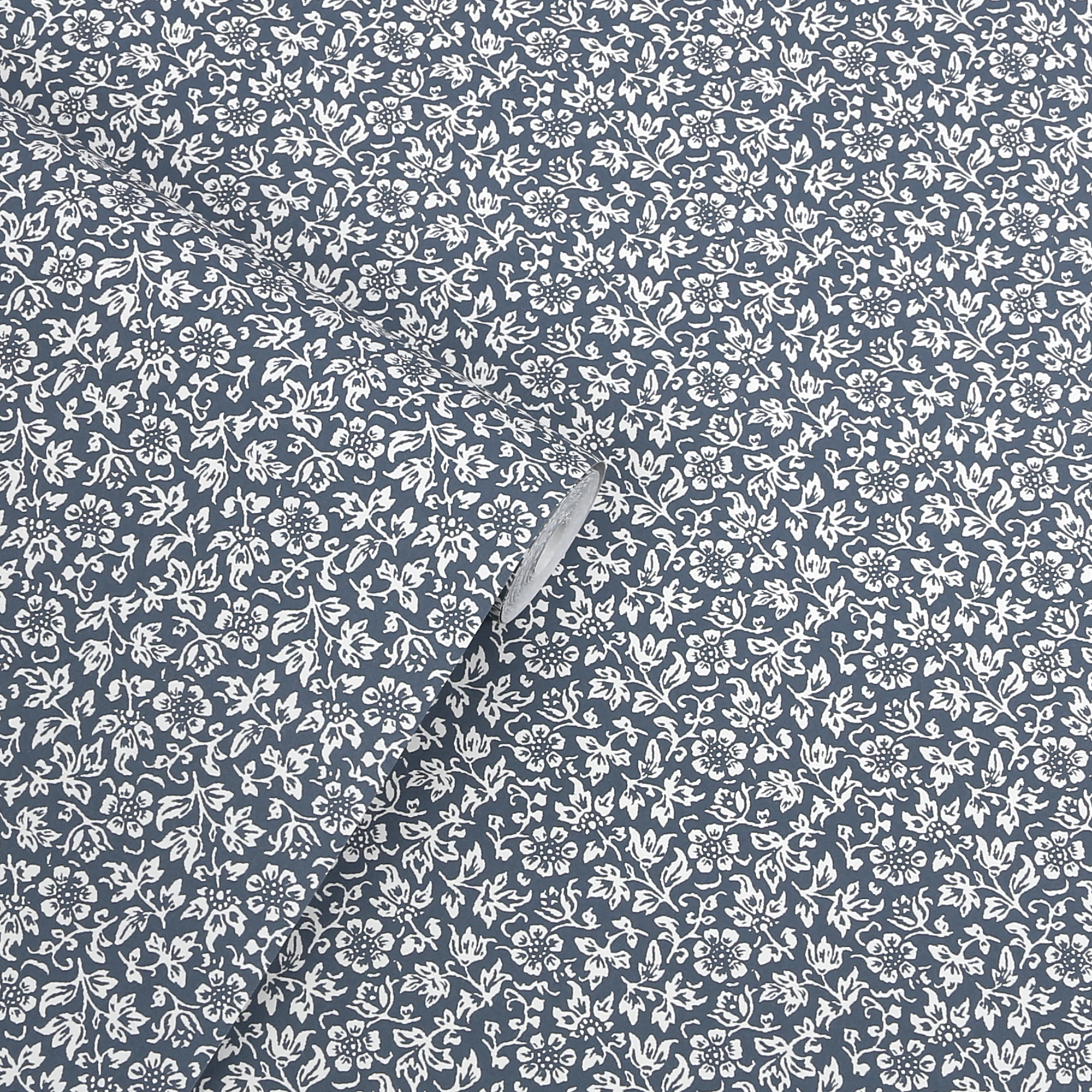 146958 Sweet Alyssum Denim Blue Laura Ashley AW26 Wallpaper by Laura Ashley