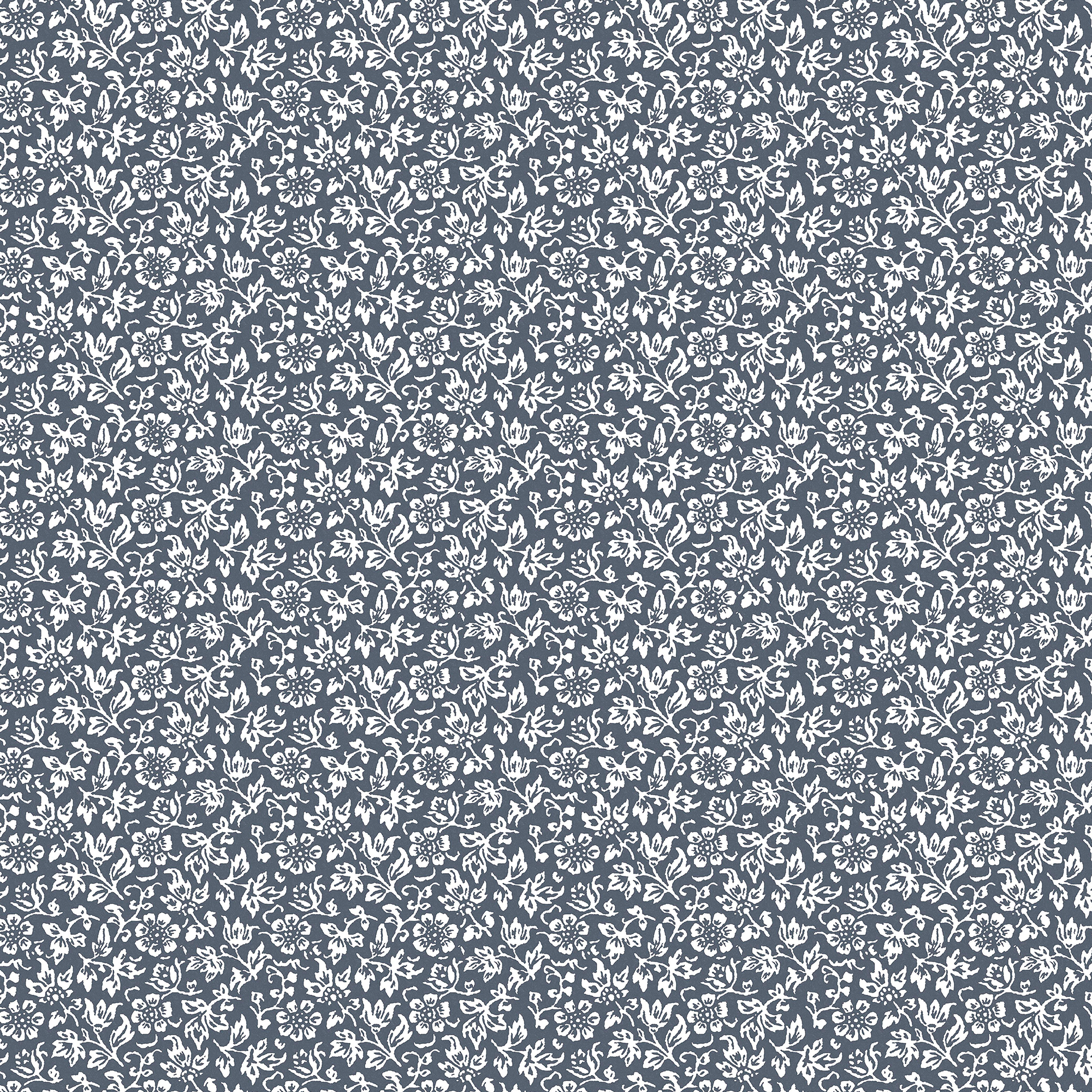 146958 Sweet Alyssum Denim Blue Laura Ashley AW26 Wallpaper by Laura Ashley