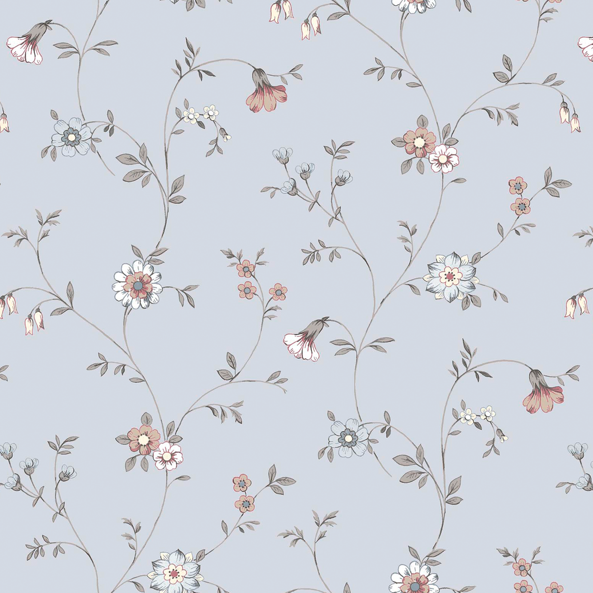 Leonie Trail Chalk Blue AW26 Wallpaper by Laura Ashley