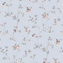 146959 Leonie Trail Chalk Blue Laura Ashley AW26 Wallpaper by Laura Ashley