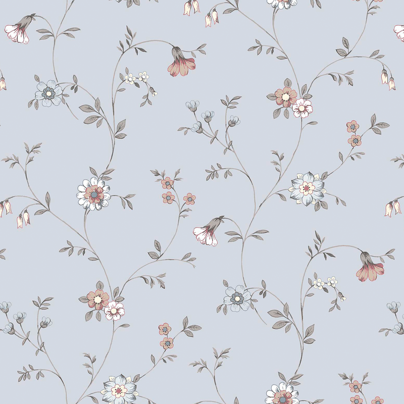 146959 Leonie Trail Chalk Blue Laura Ashley AW26 Wallpaper by Laura Ashley