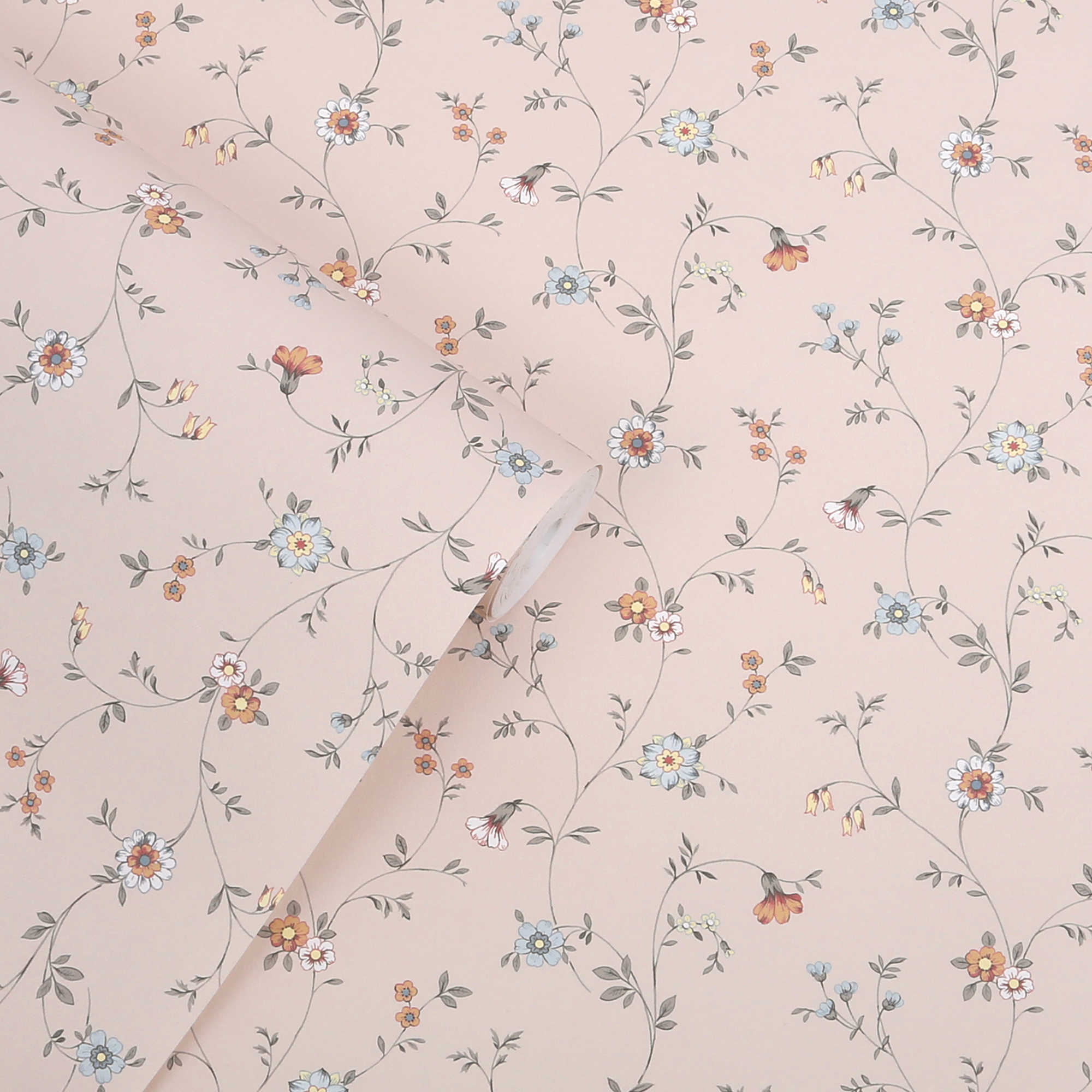 146960 Leonie Trail Linen Laura Ashley AW26 Wallpaper by Laura Ashley
