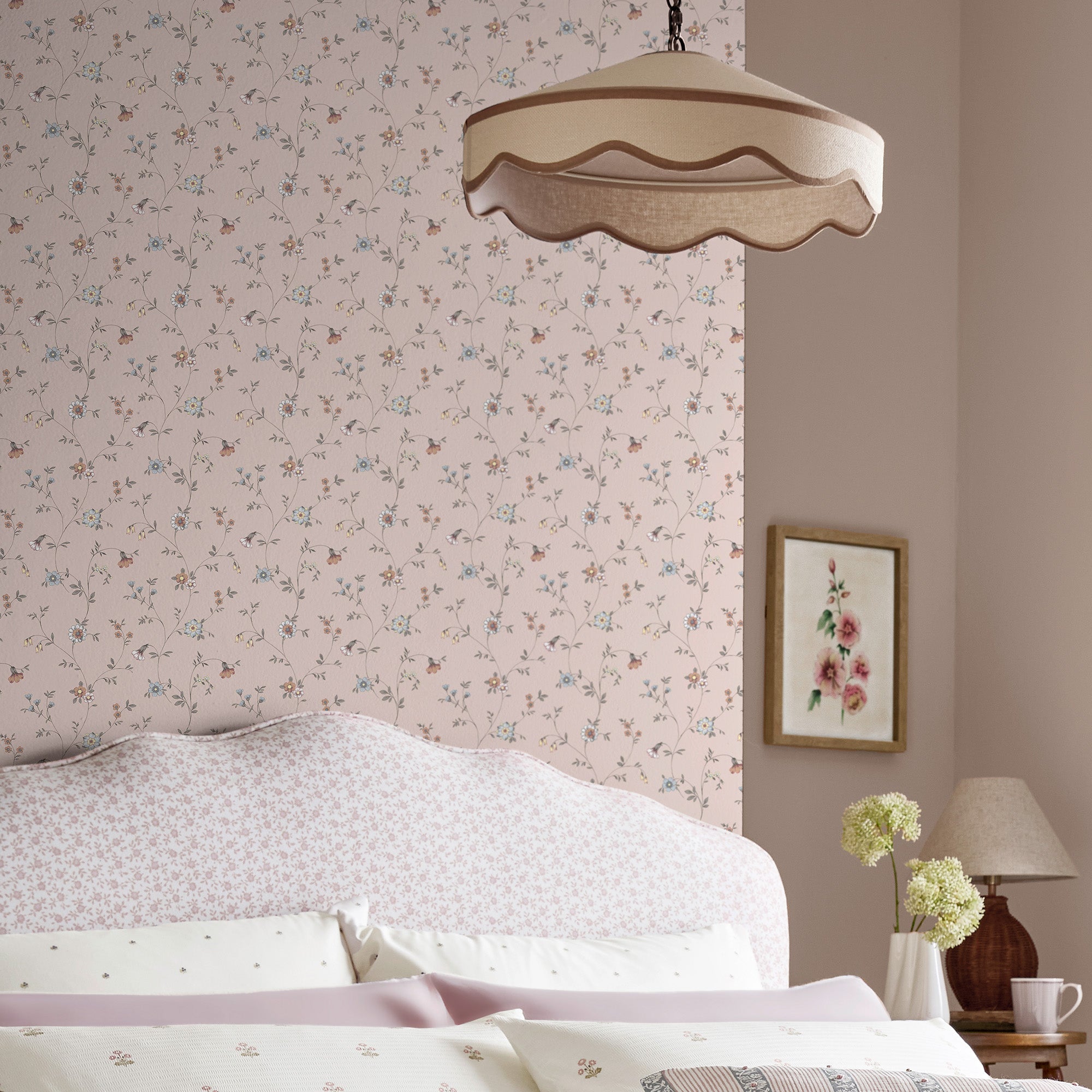 146960 Leonie Trail Linen Laura Ashley AW26 Wallpaper by Laura Ashley