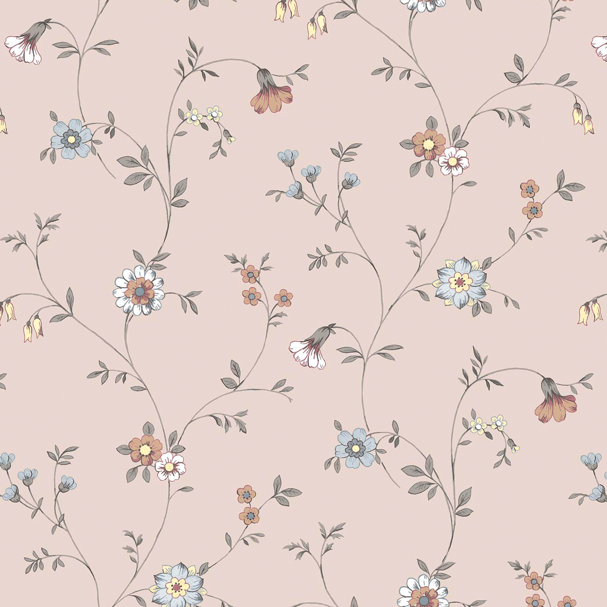 146960 Leonie Trail Linen Laura Ashley AW26 Wallpaper by Laura Ashley