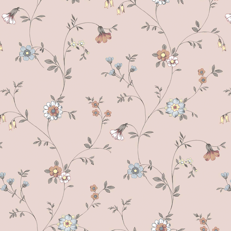 146960 Leonie Trail Linen Laura Ashley AW26 Wallpaper by Laura Ashley
