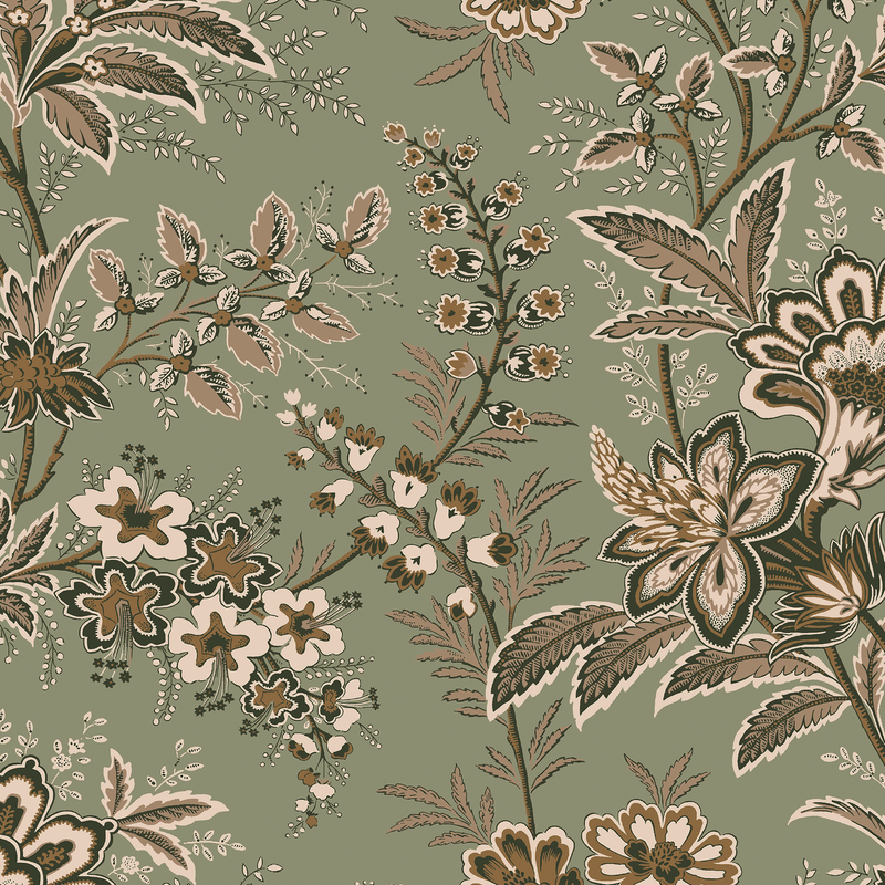 146962 Marlbrook Sage Green Laura Ashley AW26 Wallpaper by Laura Ashley