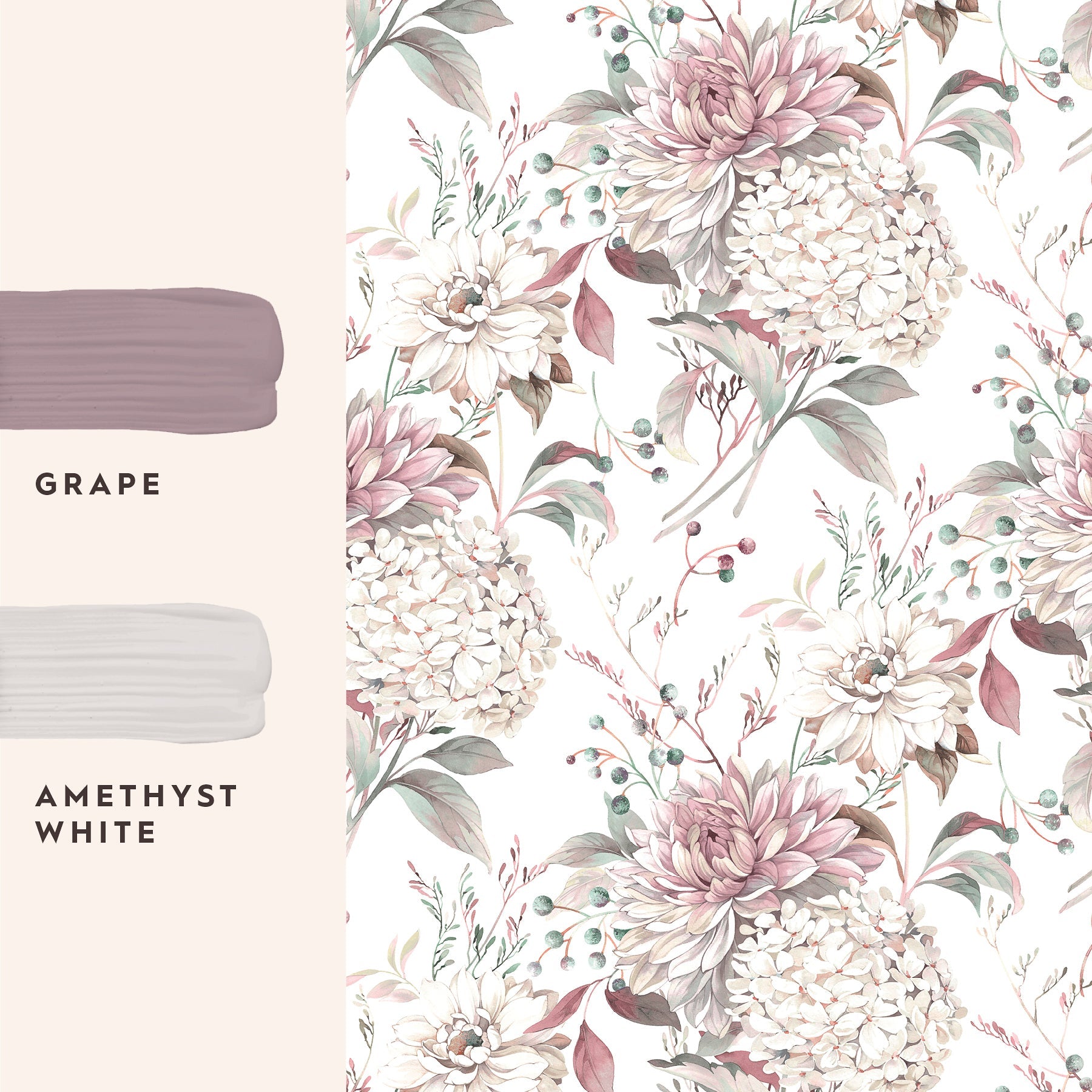 146963 Heatherwick Trail Grape Laura Ashley AW26 Wallpaper by Laura Ashley