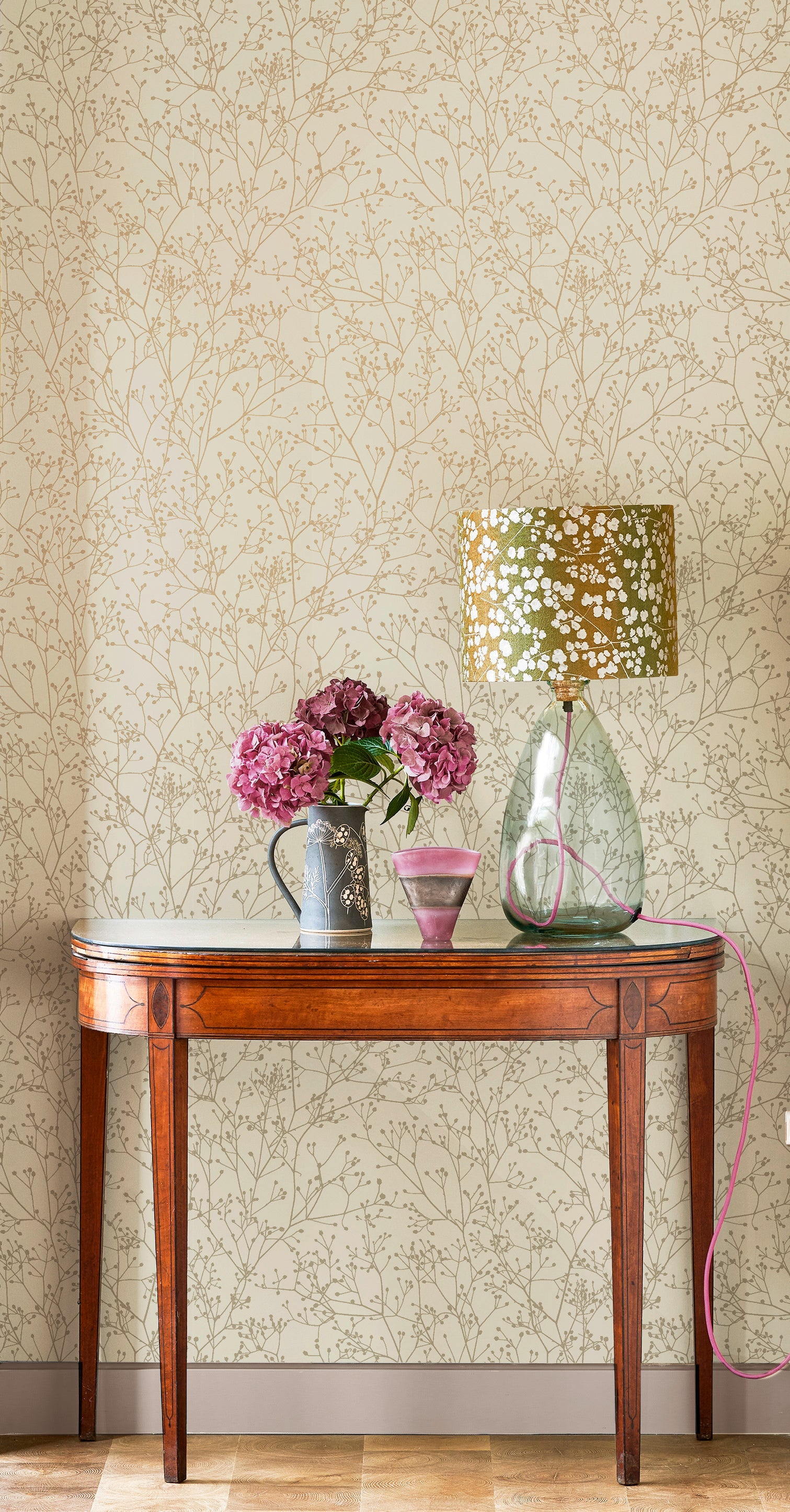 146993 Gypsophila Vanilla & Pewter Clarissa Hulse AW26 Wallpaper by Clarissa Hulse