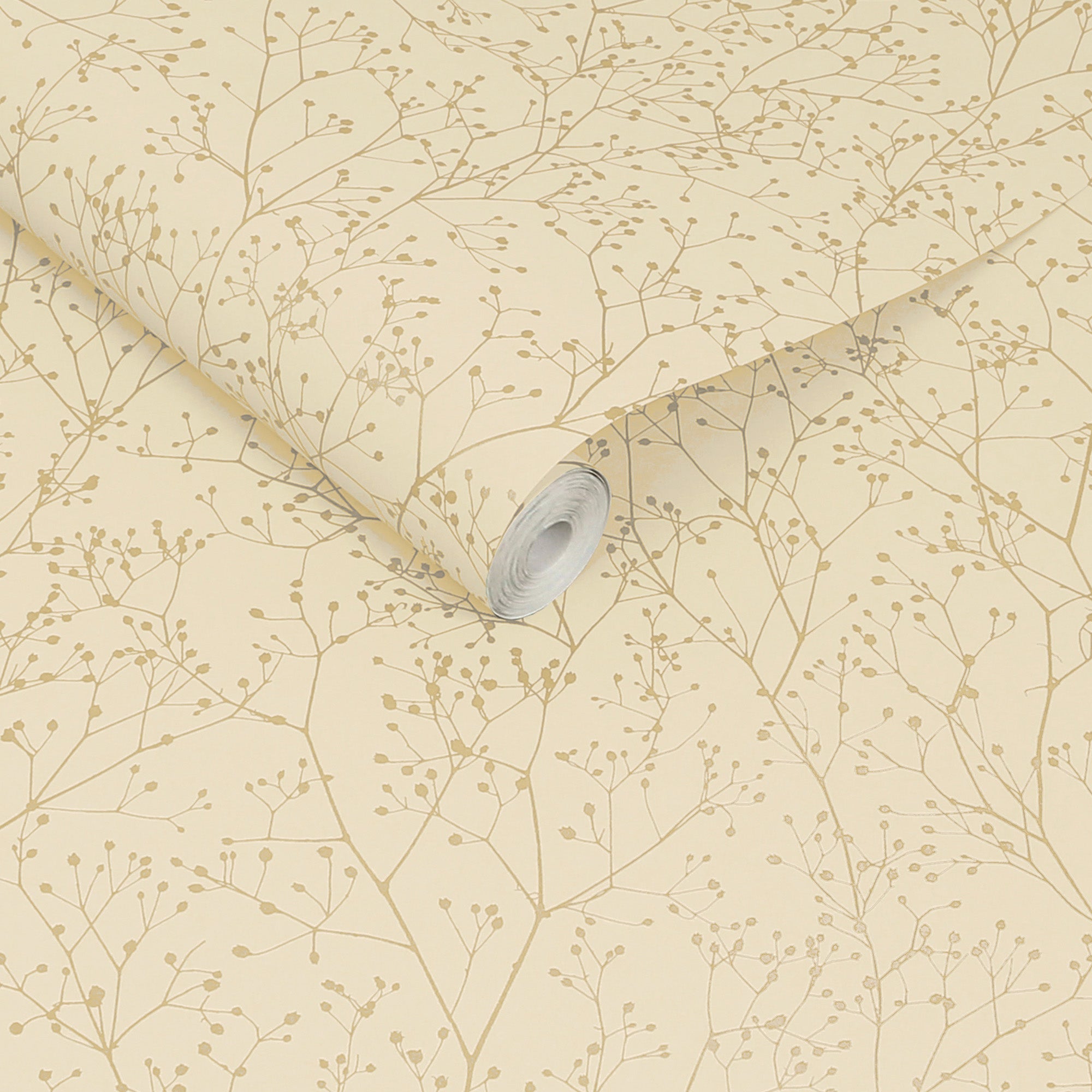 146993 Gypsophila Vanilla & Pewter Clarissa Hulse AW26 Wallpaper by Clarissa Hulse
