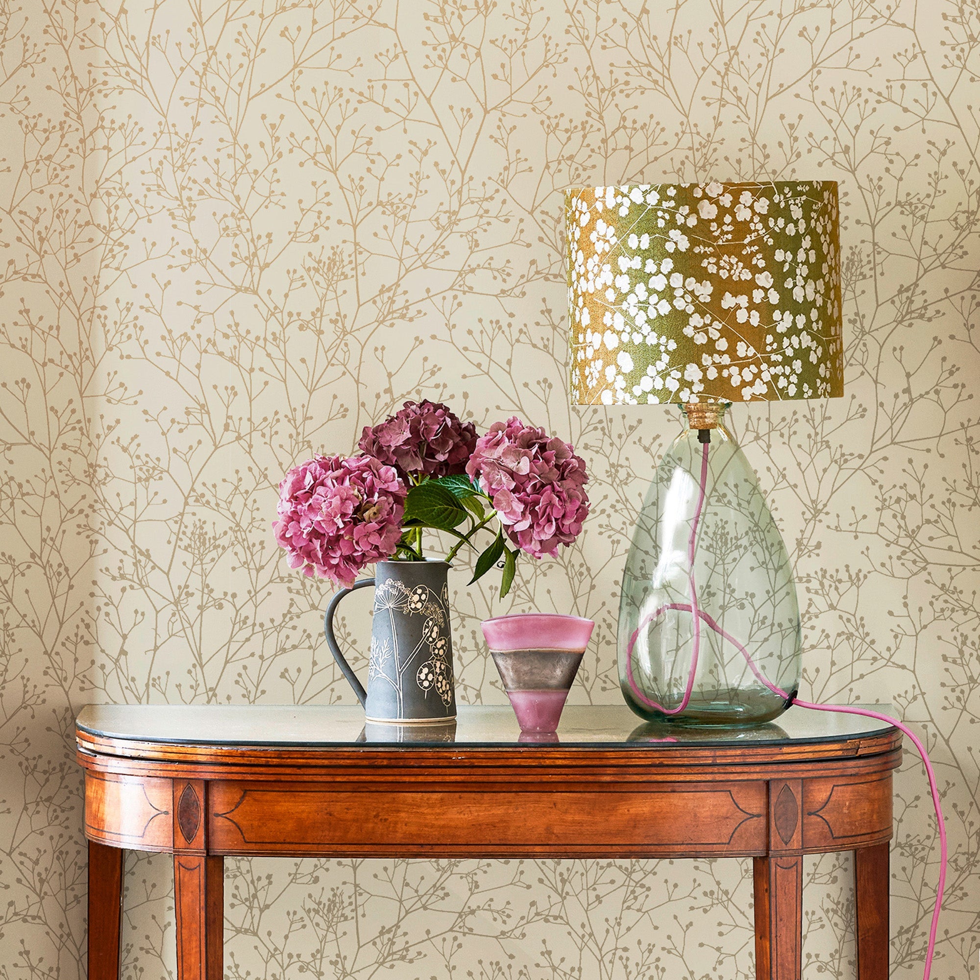 146993 Gypsophila Vanilla & Pewter Clarissa Hulse AW26 Wallpaper by Clarissa Hulse