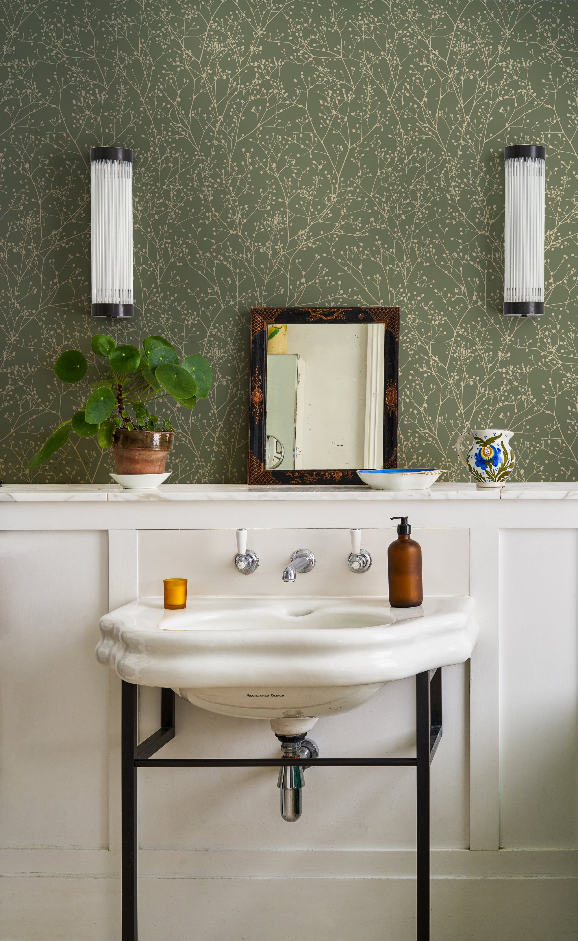 146994 Gypsophila Lichen & Pewter Clarissa Hulse AW26 Wallpaper by Clarissa Hulse