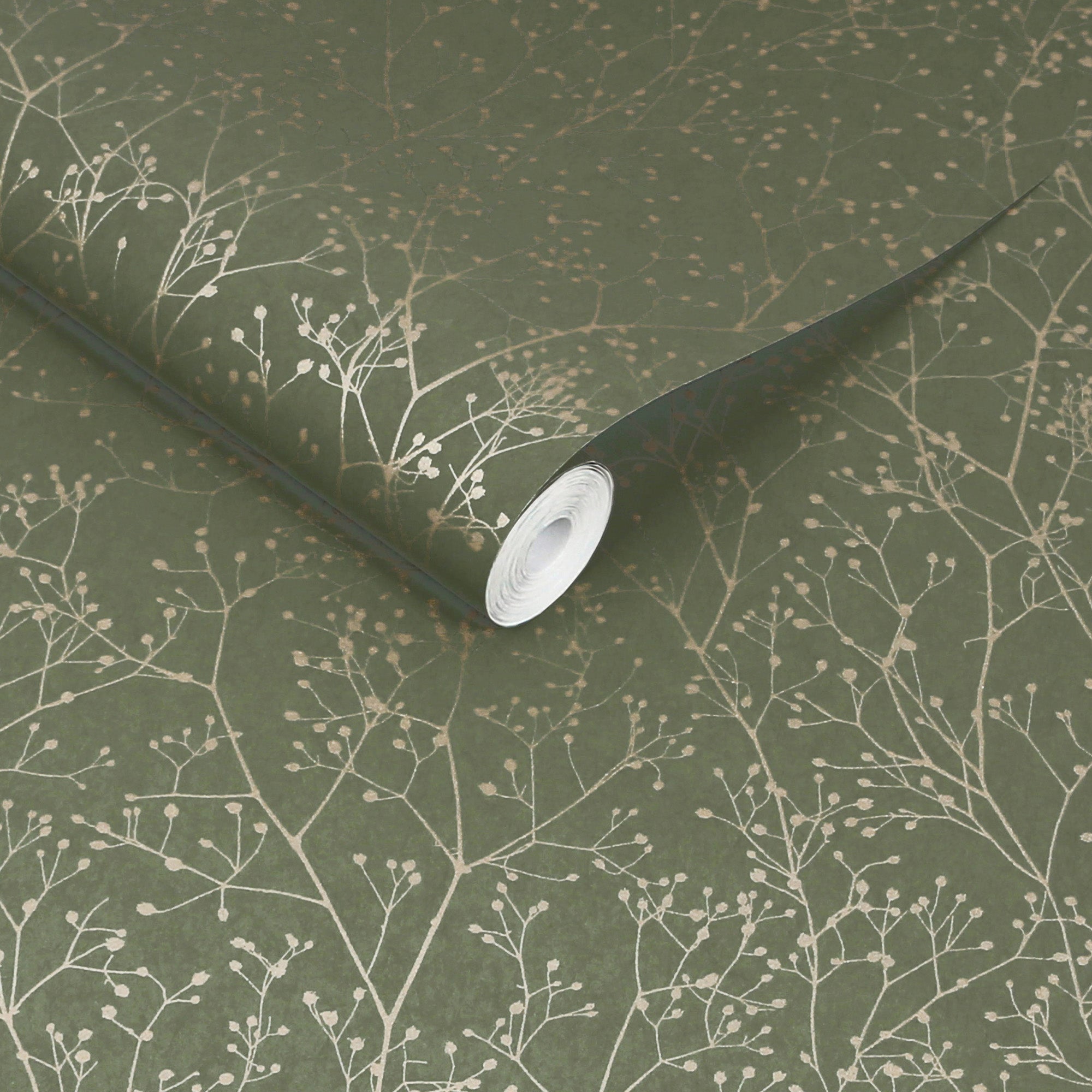 146994 Gypsophila Lichen & Pewter Clarissa Hulse AW26 Wallpaper by Clarissa Hulse