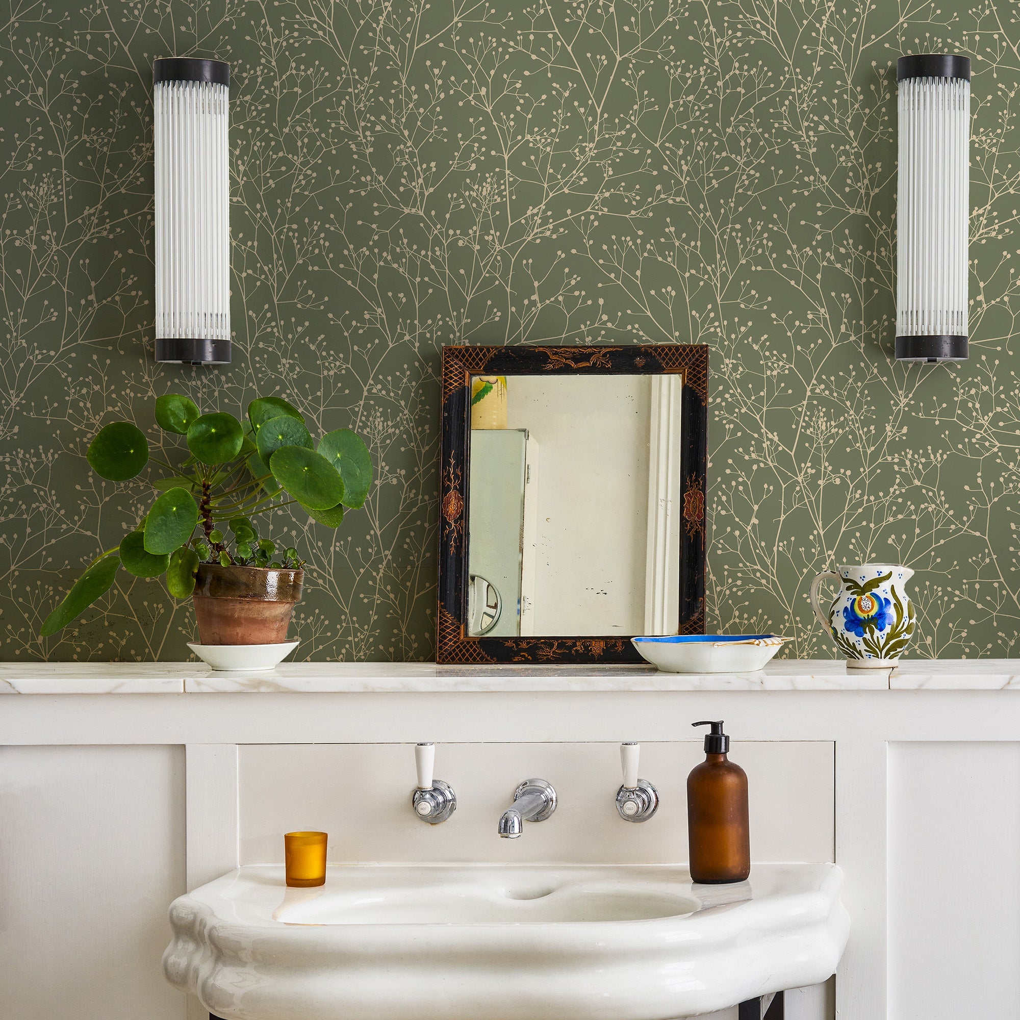 146994 Gypsophila Lichen & Pewter Clarissa Hulse AW26 Wallpaper by Clarissa Hulse