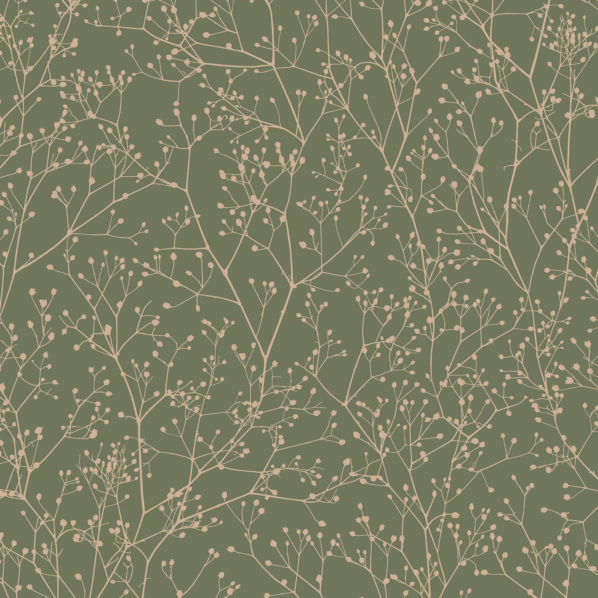 146994 Gypsophila Lichen & Pewter Clarissa Hulse AW26 Wallpaper by Clarissa Hulse