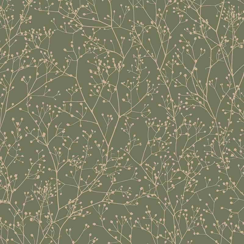 146994 Gypsophila Lichen & Pewter Clarissa Hulse AW26 Wallpaper by Clarissa Hulse