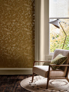 147004 Wild Chervil Mustard & Pewter Clarissa Hulse AW26 Wallpaper by Clarissa Hulse