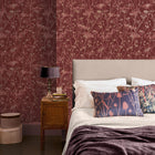 147005 Wild Chervil Madder & Pewter Clarissa Hulse AW26 Wallpaper by Clarissa Hulse