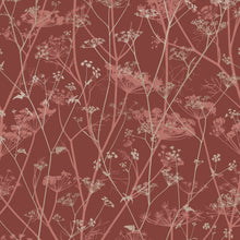 147005 Wild Chervil Madder & Pewter Clarissa Hulse AW26 Wallpaper by Clarissa Hulse