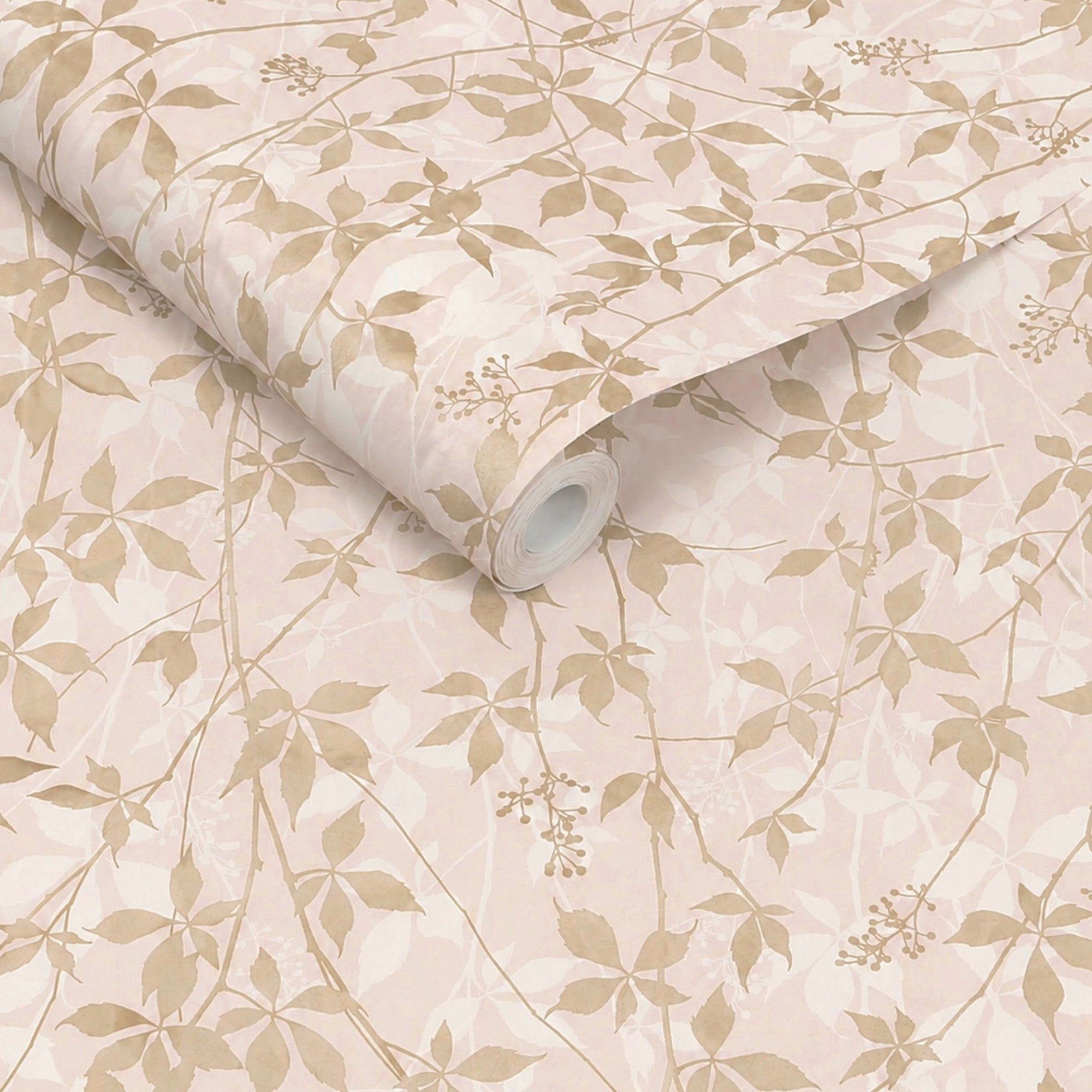 147008 Virginia Creeper Blush & Rose Gold Clarissa Hulse AW26 Wallpaper by Clarissa Hulse