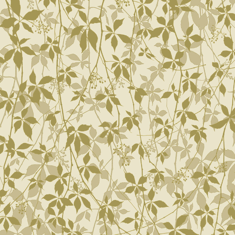147009 Virginia Creeper Buttermilk & Gold Clarissa Hulse AW26 Wallpaper by Clarissa Hulse