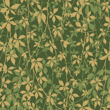 147010 Virginia Creeper Basil & Gold Clarissa Hulse AW26 Wallpaper by Clarissa Hulse