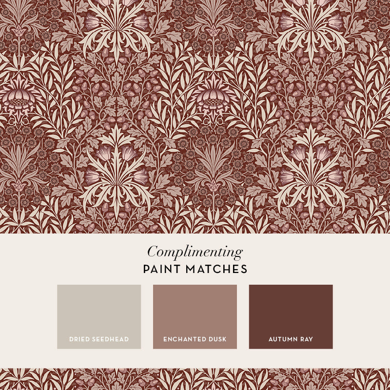 147061 Oak & Willow Damson William Morris at Home AW26 Wallpaper by William Morris at Home