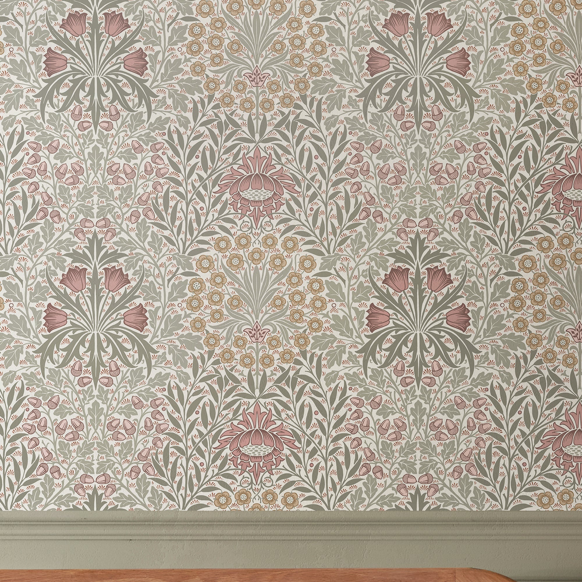 147062 Oak & Willow Sage William Morris at Home AW26 Wallpaper by William Morris at Home