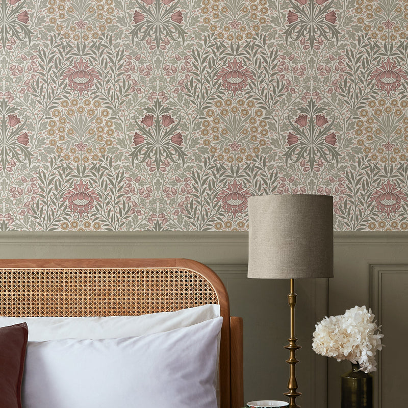 147062 Oak & Willow Sage William Morris at Home AW26 Wallpaper by William Morris at Home
