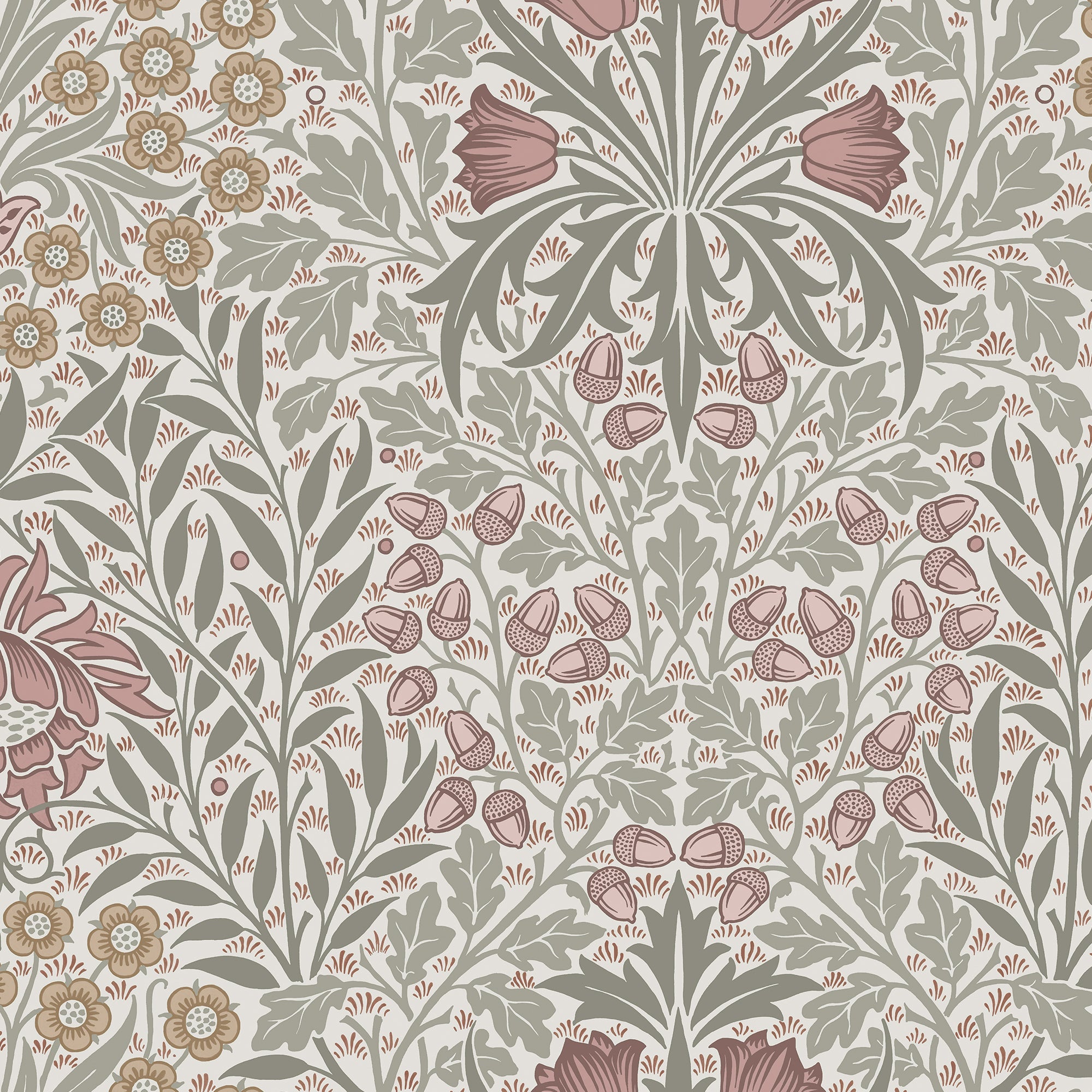 147062 Oak & Willow Sage William Morris at Home AW26 Wallpaper by William Morris at Home
