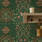147063 Oak & Willow Privet Green William Morris at Home AW26 Wallpaper by William Morris at Home