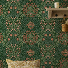 147063 Oak & Willow Privet Green William Morris at Home AW26 Wallpaper by William Morris at Home