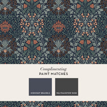 147064 Oak & Willow Ink Blue William Morris at Home AW26 Wallpaper by William Morris at Home