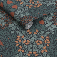 147064 Oak & Willow Ink Blue William Morris at Home AW26 Wallpaper by William Morris at Home