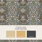 147065 Oak & Willow Charcoal William Morris at Home AW26 Wallpaper by William Morris at Home