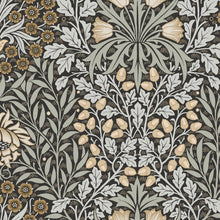 147065 Oak & Willow Charcoal William Morris at Home AW26 Wallpaper by William Morris at Home