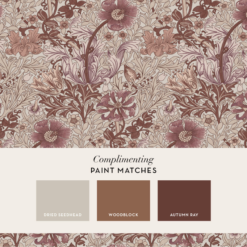 147066 Compton Sienna William Morris at Home AW26 Wallpaper by William Morris at Home