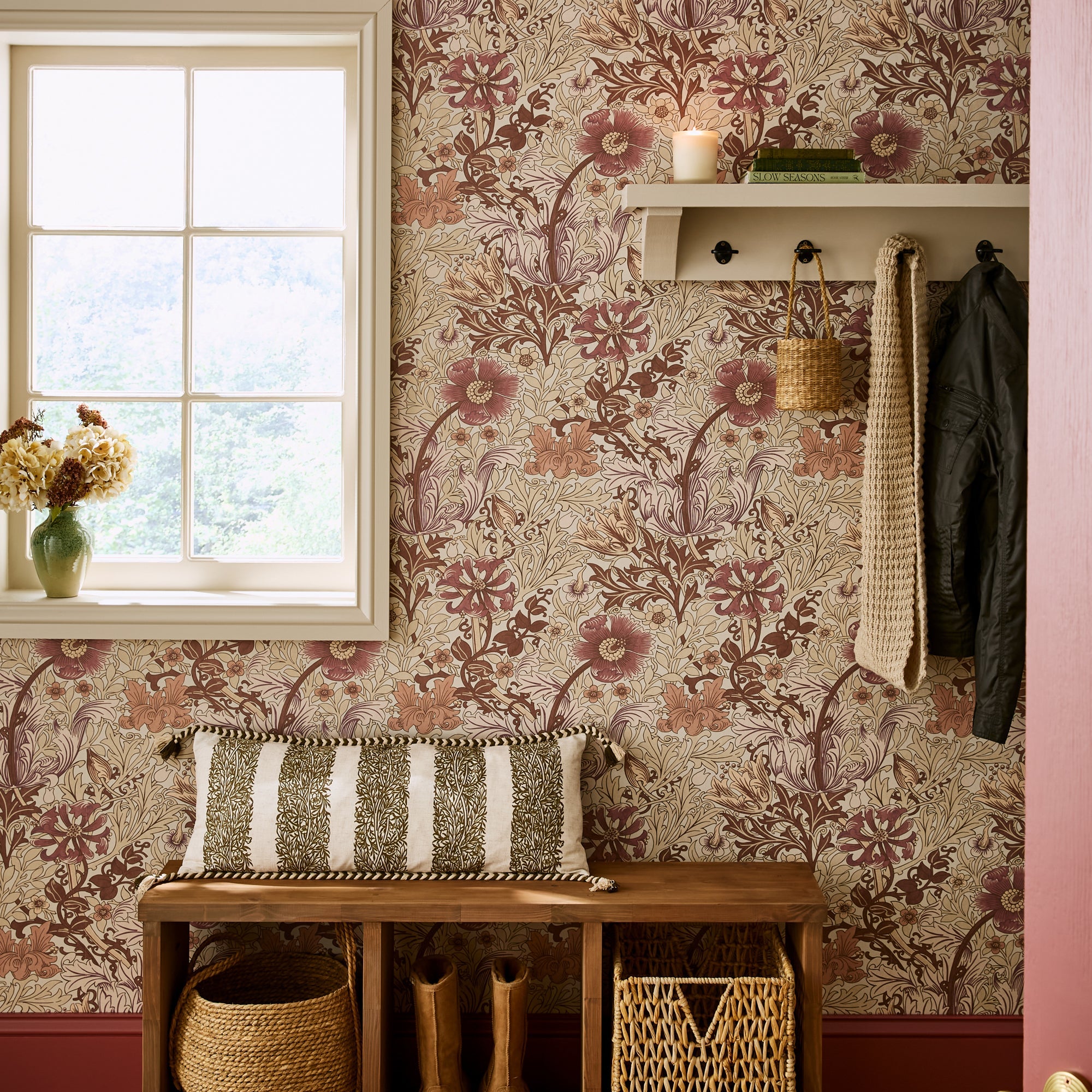 147066 Compton Sienna William Morris at Home AW26 Wallpaper by William Morris at Home