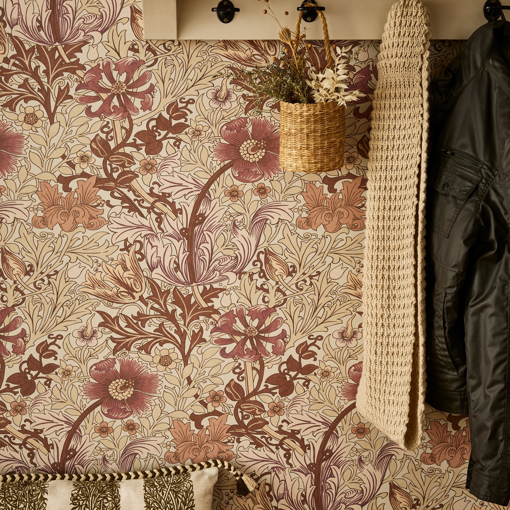 147066 Compton Sienna William Morris at Home AW26 Wallpaper by William Morris at Home