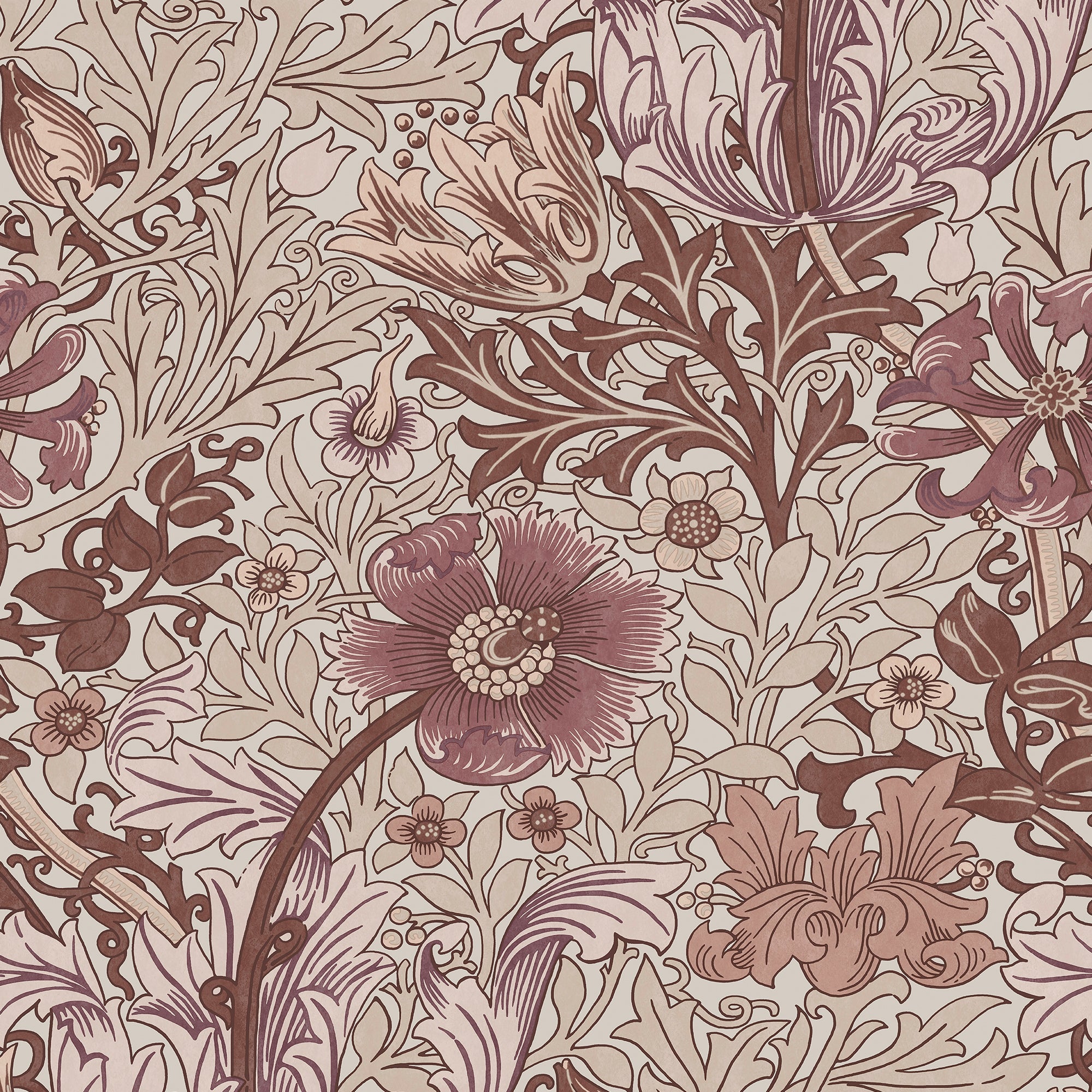 147066 Compton Sienna William Morris at Home AW26 Wallpaper by William Morris at Home