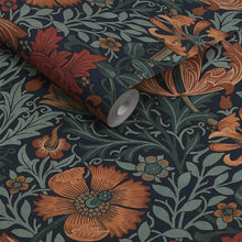 147069 Compton Ink Blue William Morris at Home AW26 Wallpaper by William Morris at Home
