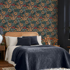 147069 Compton Ink Blue William Morris at Home AW26 Wallpaper by William Morris at Home