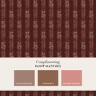 147070 Love Is Enough Stripe Damson William Morris at Home AW26 Wallpaper by William Morris at Home