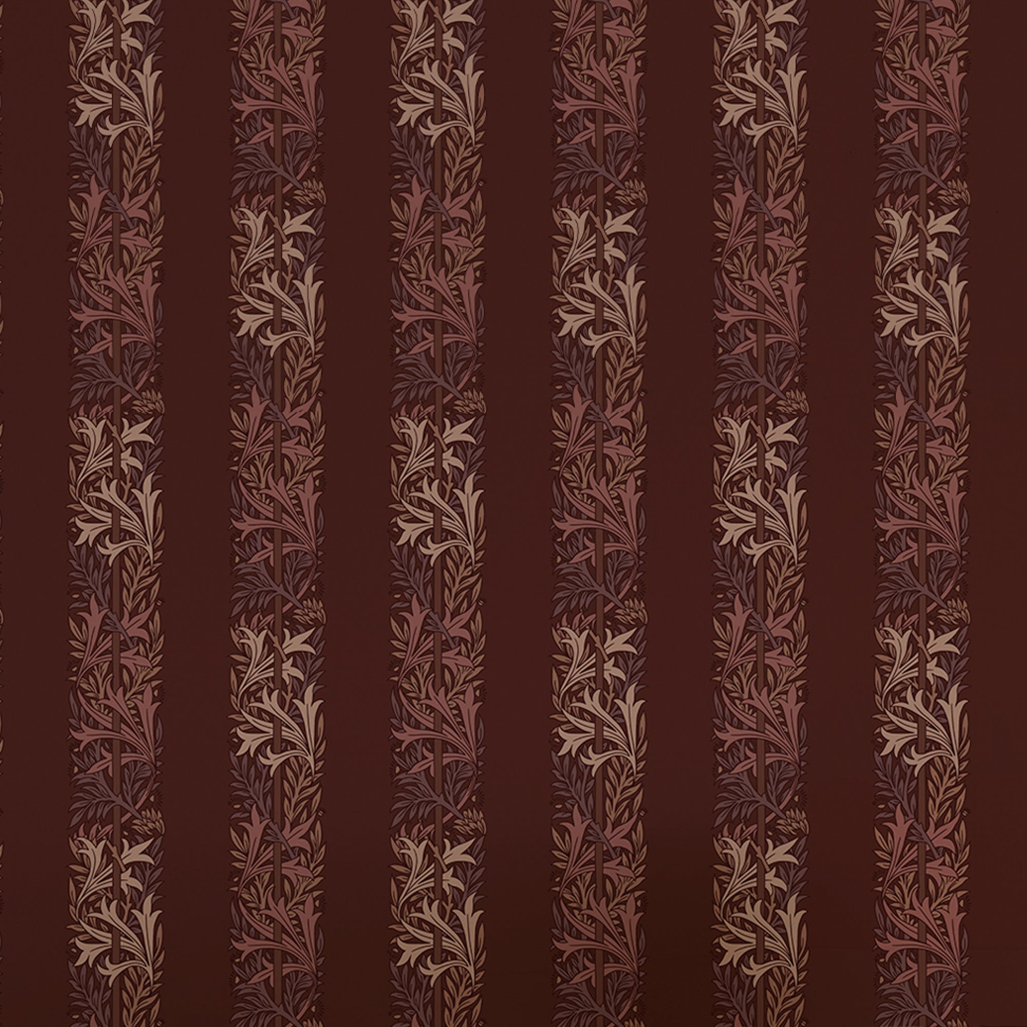 147070 Love Is Enough Stripe Damson William Morris at Home AW26 Wallpaper by William Morris at Home