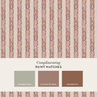 147071 Love Is Enough Stripe Terracotta William Morris at Home AW26 Wallpaper by William Morris at Home