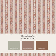 147071 Love Is Enough Stripe Terracotta William Morris at Home AW26 Wallpaper by William Morris at Home
