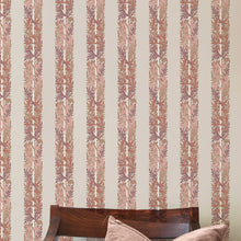 147071 Love Is Enough Stripe Terracotta William Morris at Home AW26 Wallpaper by William Morris at Home
